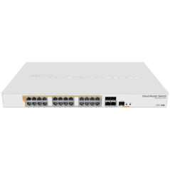 pEnrutador conmutador Gigabit Ethernet de 24 puertos con cuatro puertos SFP de 10 Gbps en caja de montaje en rack de 1U arranqu