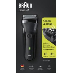 pLa afeitadora electrica de lamina recargable Braun Series 3 es dura con la barba y suave con la pielbrLos 3 elementos de corte