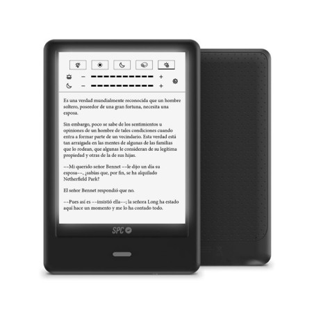 divLector de libros electronicos con funcionalidad Comfort Reading con la que puedes regular la luz de pantalla en brillo y tem