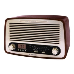 pEsta radio con diseno retro te hara sentir transportado a tiempos pasados mientras que disfrutas de tus emisoras favoritas y t