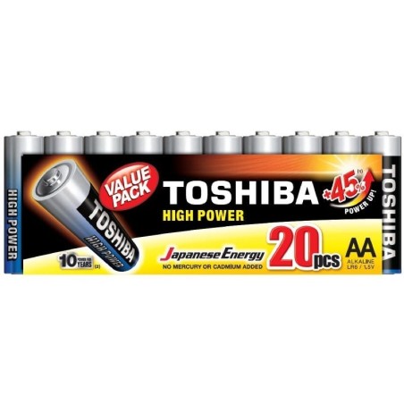 p pph2ALTA POTENCIA AA h2Las baterias alcalinas de alta potencia de Toshiba se encuentran entre las mejores opciones del mercad
