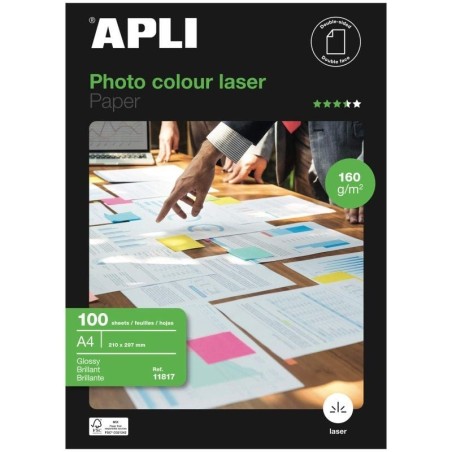 pPapel fotografico Colour Laser tamano A4 Papel de 160 g m con acabado brillante doble cara Cada pack contiene 100 hojas  ppEl 