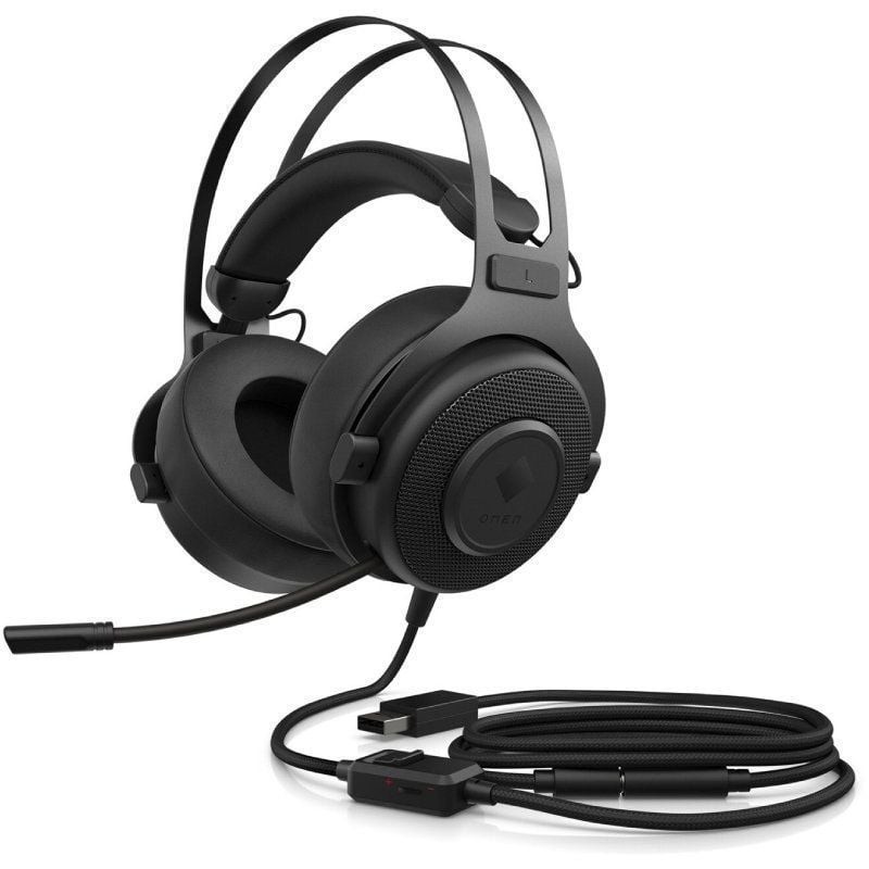 Auriculares gaming con micrófono hp omen blast/ jack 3.5/ usb 2.0/ negros Auriculares gaming con micrófono hp omen blast/ jack 3.5/ usb 2.0/ negros