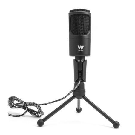 pWoxter Mic Studio 50 es un microfono de condensador ideal para grabar conversar o cantar por internet para jugar online o para