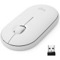 Ratón inalámbrico por bluetooth/ 2.4ghz logitech pebble m350 2.4GHz con Mini Receptor USB blanco crudo