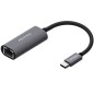 Adaptador usb tipo-c aisens a109-0709/ usb tipo-c macho - rj45 hembra/ 1000Mbps 15cm/ gris