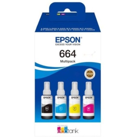 pul liCapacidad 280ml li liColores Negro amarillo magenta y cian li liCompatible con EcoTank L555 EcoTank L355 EcoTank ET 4550 