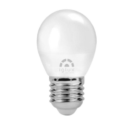 pBombilla LED miniglobo con casquillo E27 una potencia de 5W 450 lumenes Dispone de unas medidas de Ø45x80 milimetros un CRI80