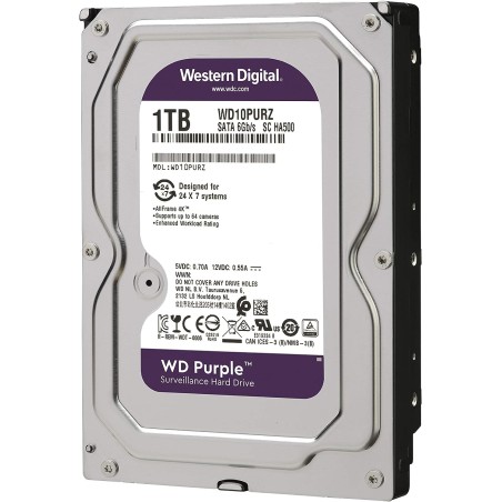Western Digital WD Purple Surveillance 1TB 3.5" SATA3 64MB - WD10PURZ