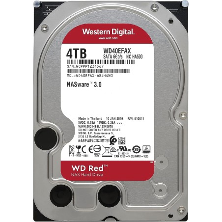 Western Digital WD Red NAS 4TB 3.5" Sata III 256MB - WD40EFAX
