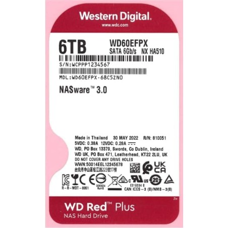 Western Digital WD Red Plus NAS 6TB 3.5" Sata III 256MB