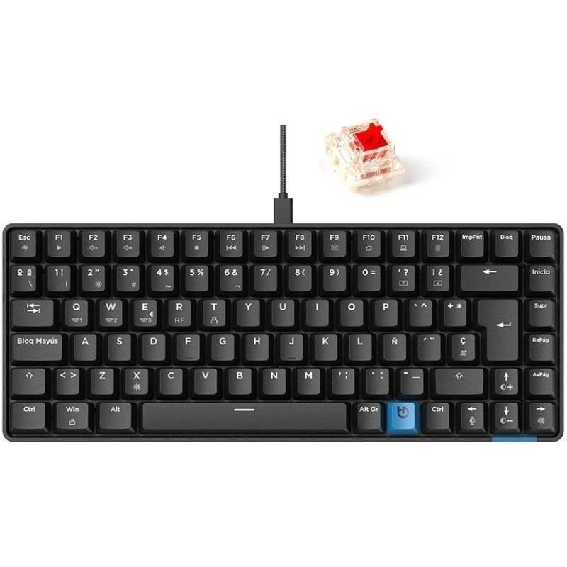 Teclado gaming mecánico inalámbrico hiditec gm1k/ hot-swap switch gateron red Teclado gaming mecánico inalámbrico hiditec gm1k/ hot-swap switch gateron red