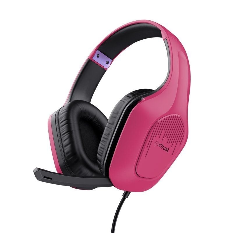 Auriculares gaming con micrófono trust gaming gxt 415 zirox/ jack 3.5/ rosas