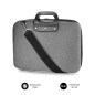 Maletín subblim eva laptop bag pl para portátiles hasta 15.6" cinta para trolley/ gris