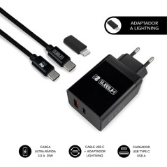 ph2PERMITE LA CARGA RaPIDA h2Un cargador domestico de 2 puertos USB C y USB A que ha sido especificamente disenado para smartph