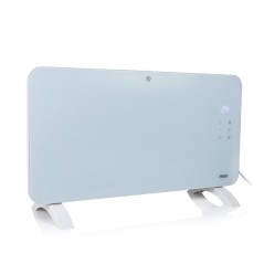 pElegante calefactor de pared con panel de cristal de 1500 W el cual calienta de forma rapida y eficiente Incorpora pantalla ta