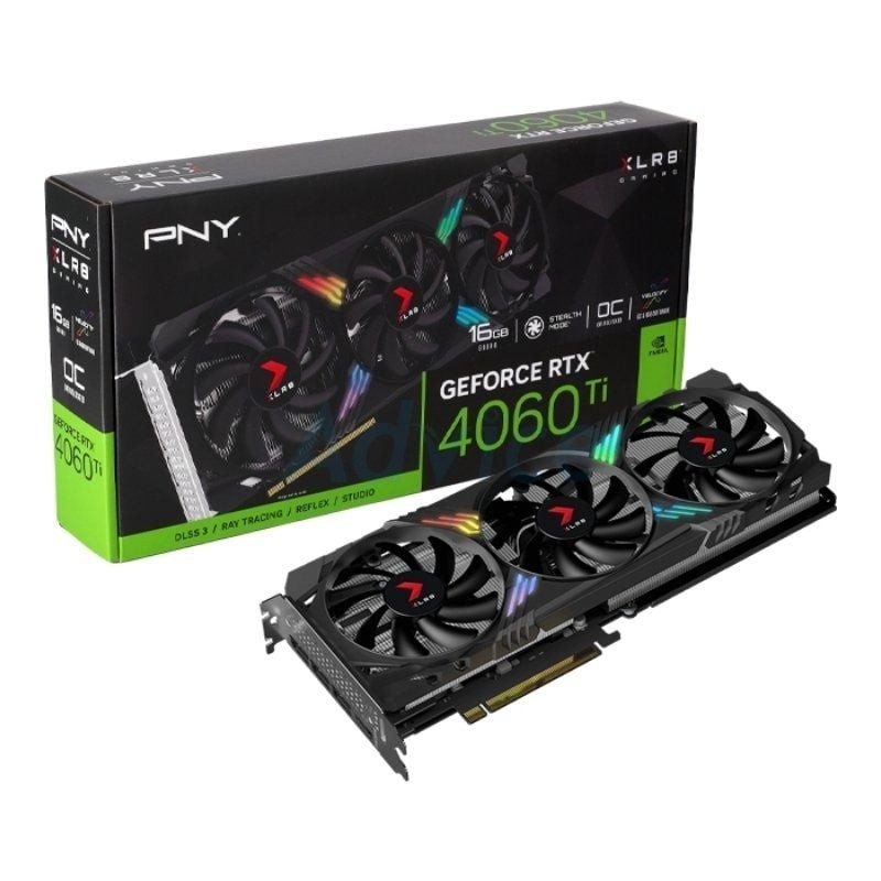 Tarjeta Gráfica pny GeForce RTX 4060 TI oc xlr8 gaming verto epic-x rgb triple fan/ 16GB GDDR6