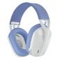 Auriculares gaming con micrófono logitech g435/ bluetooth/ blanco crudo y lila