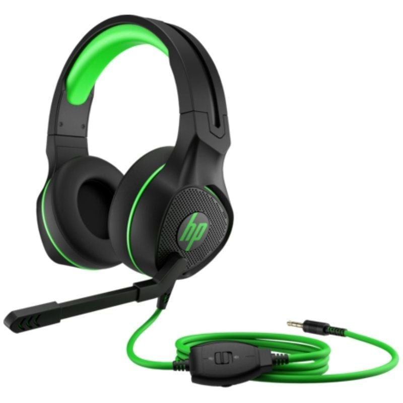 Auriculares gaming hp pavilion 400/ con micrófono/ jack 3.5/ negros