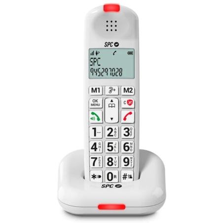 ph2SPC COMFORT KAIRO h2pTelefono inalambrico ideal para personas mayores Con 5 funciones antispam botones grandes pantalla y te