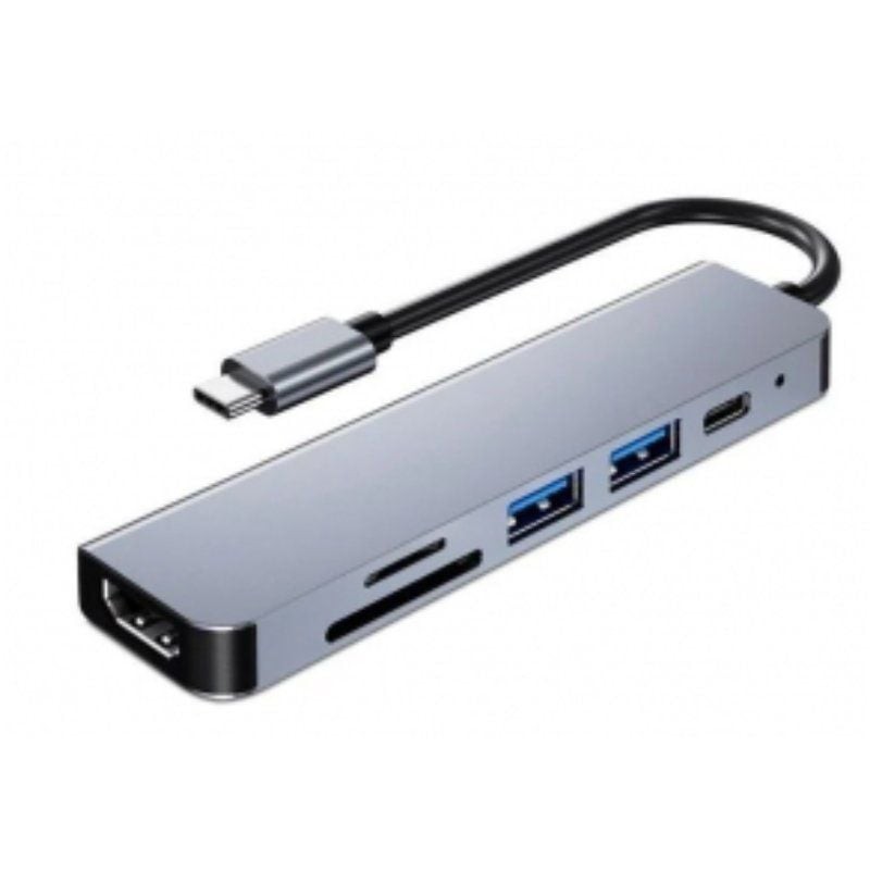 Docking usb tipo-c 3go hub3ucrh4K 3xusb/ 1xusb tipo-c/ 1xhdmi/ 1xlector tarjetas/ gris