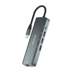 pul libAISENS USB C DOCK 5 EN 1 USB C A 1xHDMI 1xRJ45 2xUSB 1xPD GRIS 15CM b li libDescripcion b li liConversor USB C a 1xHDMI 