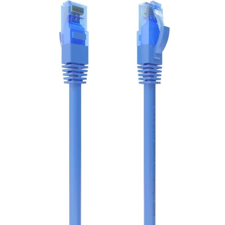 ph2AISENS CABLE DE RED LATIGUILLO RJ45 CAT6 UTP AWG26 CCA AZUL 3M h2pCable de red CAT6 UTP AWG26 CCA Aleacion con conector tipo