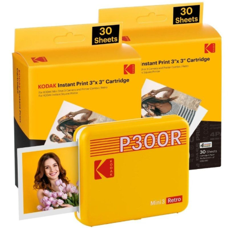 ph2KODAK MINI 3 RETRO P300RY60 h2pMejor impresora fotografica Conecte su impresora de fotos retro de Kodak Mini 3 cuadradas a c
