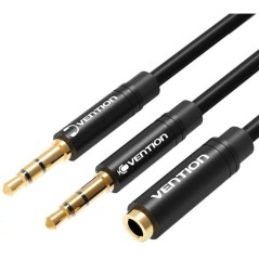 ph2Cable audio 2x 35mm 03m Vention BBUBY negro h2Este cable de audio compacto esta equipado con dos clavijas macho de 35 mm y u