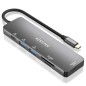 Docking usb tipo-c aisens asuc-6p016-gr/ 1xhdmi/ 2xusb/ 1xlector tarjetas/ 1xusb tipo-c pd/ gris