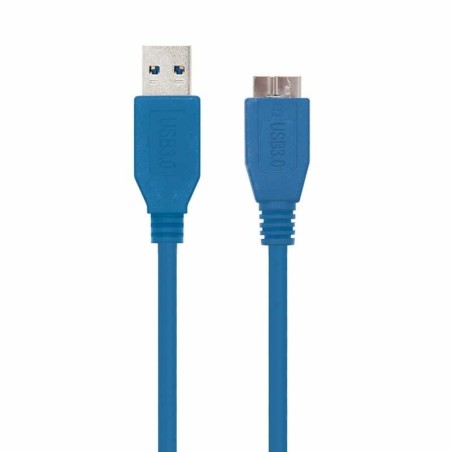 Cable usb 3.0 nanocable 10.01.1101-bl - conectores usb a/m-micro b/m - 1m - azul
