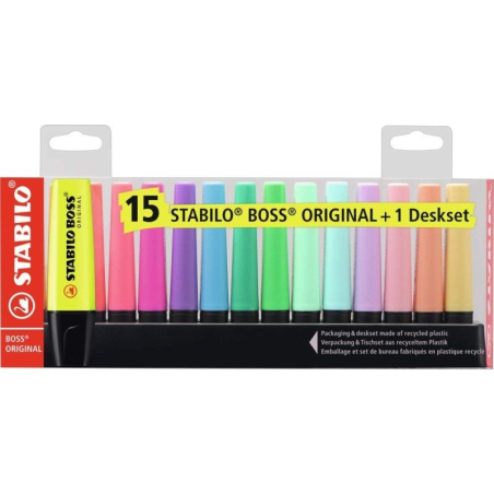 h2Fluorescente 70 blister de 15 unidades colores surtidos h2p pp pulliEl paquete contiene 9 colores fluorescentes y 6 colores p