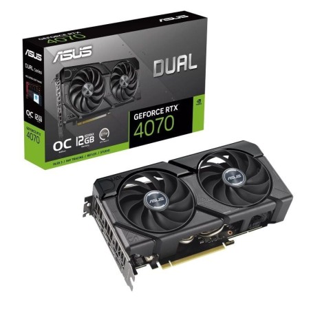 ph2ASUS Dual GeForce RTX8482 4070 EVO OC Edition 12GB GDDR6X con dos potentes ventiladores Axial tech y un diseno de 25 ranuras