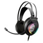 Auriculares gaming con micrófono krom kappa/ jack 3.5/ usb 2.0/ negros Auriculares gaming con micrófono krom kappa/ jack 3.5/ usb 2.0/ negros