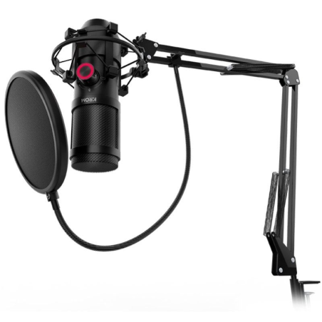 h2KAPSULE h2divKrom Kapsule es un microfono de condensador doble con calidad de estudio HD con montura antishock y filtro antip