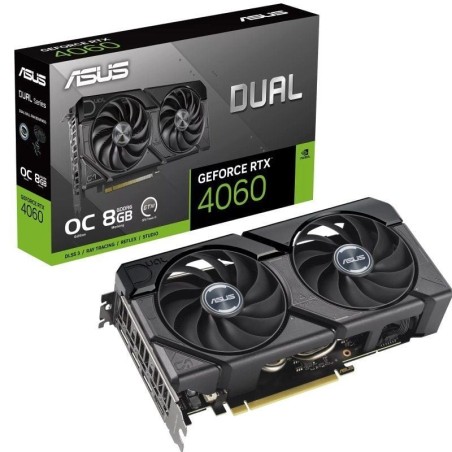 h2ASUS Dual GeForce RTX 4060 EVO Edicion OC 8GB GDDR6 h2divpulliCon tecnologia NVIDIA DLSS3 arco ultraeficiente de Ada Lovelace