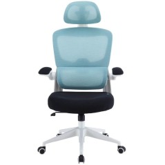 h2Woxter Ergo Blue h2pstrongSilla de escritorio ergonomica con altura ajustable soporte cervical adaptable y reposabrazos abati