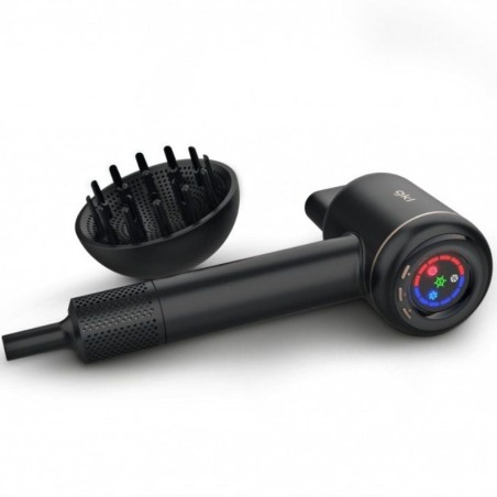 h2GKL Secador De Pelo Ionico ONYX SMART h2divpSecador de pelo ionico negro con una potencia de 1600W el motor BLDC sin escobill