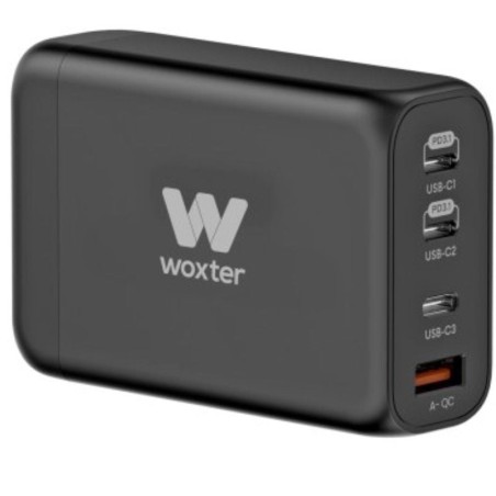 h2WOXTER 140W 4PORT 1USBA3C 5A CABLE C h2divpCargador Rapido 140W GaN 3 Tomas USB C USB A ppPuedes cargar tres dispositivo USB 