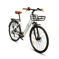 pSube a bordo de la bicicleta de paseo SmartGyro White una revolucionaria manera de desplazarte rapida y respetuosa con el medi