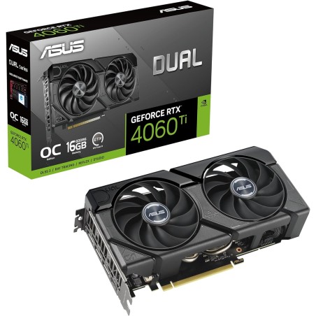 ASUS Dual GeForce RTX 4060 TI EVO OC Edition 16GB GDDR6 - Tarjeta Gráfica para Videojuegos