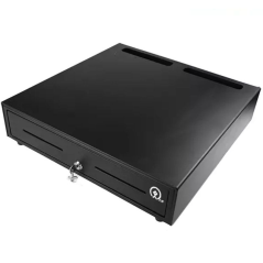 ph2460 HQ B CAJoN PORTAMONEDAS AUTOMaTICO 46 X 465 CM 5 COMPARTIMENTOS PARA BILLETES 8 GAVETAS PARA MONEDAS RJ12 24V NEGRO h2p4