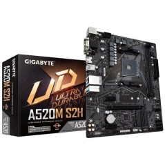 ph2Placa base ultraduradera AMD A520 con solucion Pure Digital VRM LAN para juegos GIGABYTE con administracion de ancho de band