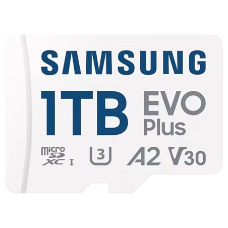h2Tarjeta de memoria EVO Plus microSDXC8482 UHS I de 1 TB h2divh2Es confiablemente rapido h2pCon velocidades de hasta 160 MB s 