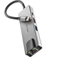 h2WONDERDOCK SUPRA h2divpulliAdaptador multipuerto USB C ultraligero de aluminio 4 en 1 que multiplica el numero de puertos del