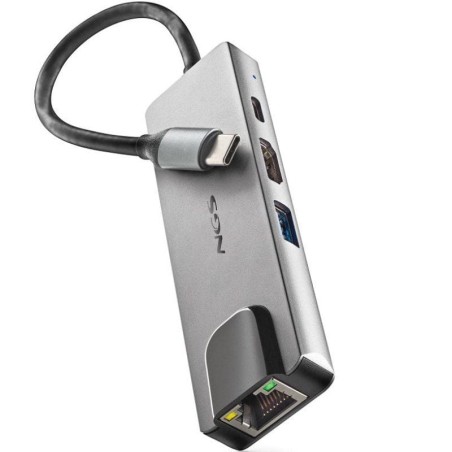 h2WONDERDOCK SUPRA h2divpulliAdaptador multipuerto USB C ultraligero de aluminio 4 en 1 que multiplica el numero de puertos del
