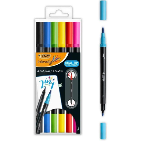 p ph2BIC Intensity Dual Tip h2pBIC Intensity Dual Tip Rotuladores y Marcadores Pincel Varios Colores pp6 rotuladores de colores