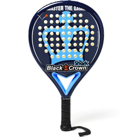ph2Pala Padel Black Crown Shark h2divpEl modelo Shark es de forma redonda y con superficie rugosa ppDisenada para jugadores de 