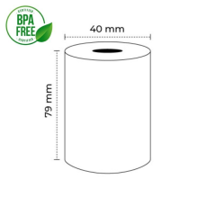 pPaquete 8 rollos papel termico BPA free libre de bisfenol A 79 x 40mmbr p
