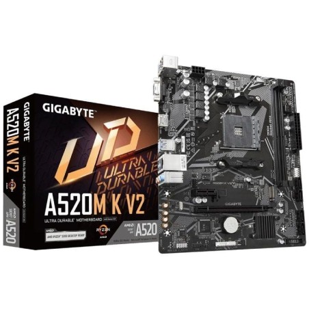 p ph2Placa Base AMD A520 Ultra Durable con LAN GbE con Gestion de Ancho de Banda PCIe 30 x4 M2 Smart Fan 5 Diseno de Resistenci